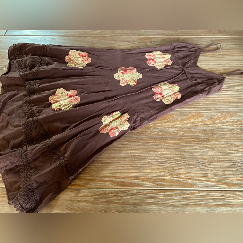 Stella Forest Cotton Dress with Patchwork Details Size 36